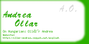 andrea ollar business card